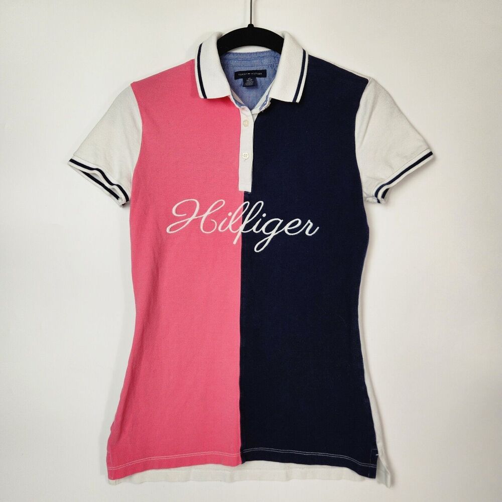 Tommy Hilfiger Polo Shirt Women XS Golf Tennis Country Club CricketJumper Preppy